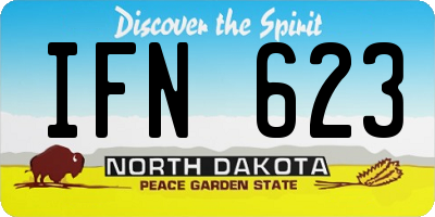 ND license plate IFN623