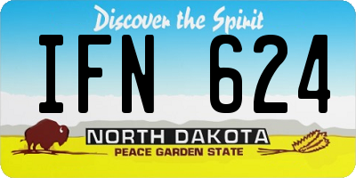 ND license plate IFN624