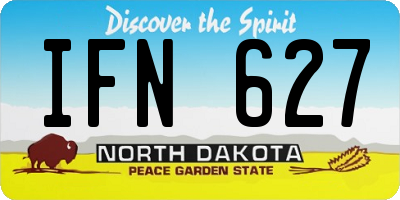 ND license plate IFN627
