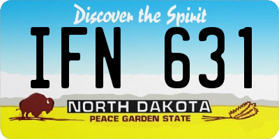 ND license plate IFN631