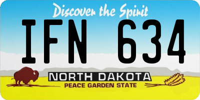 ND license plate IFN634