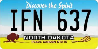 ND license plate IFN637