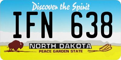 ND license plate IFN638