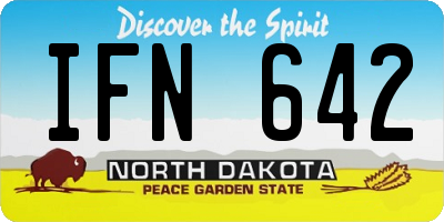ND license plate IFN642