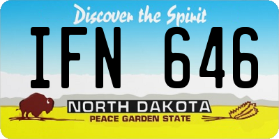 ND license plate IFN646