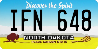 ND license plate IFN648
