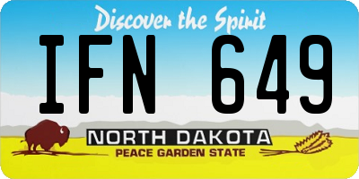 ND license plate IFN649