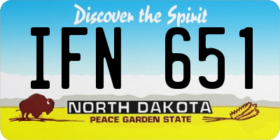 ND license plate IFN651