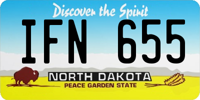 ND license plate IFN655