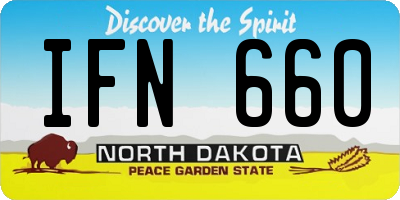 ND license plate IFN660