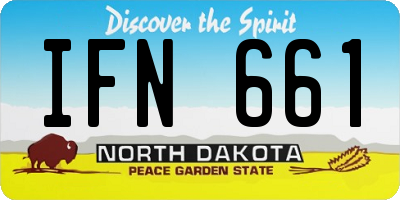 ND license plate IFN661