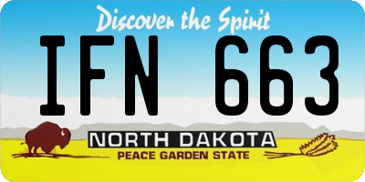 ND license plate IFN663