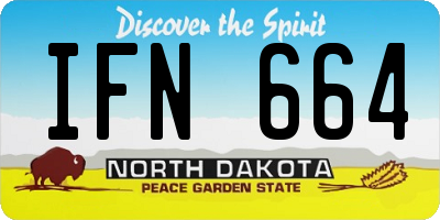 ND license plate IFN664
