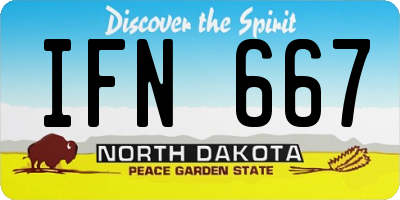 ND license plate IFN667