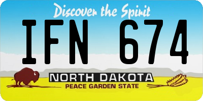 ND license plate IFN674