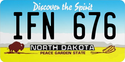 ND license plate IFN676