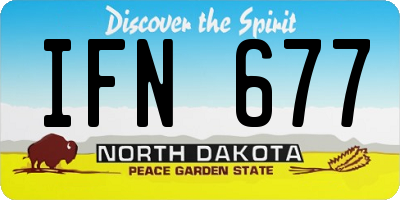 ND license plate IFN677