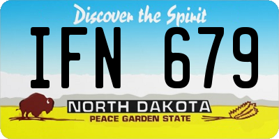 ND license plate IFN679