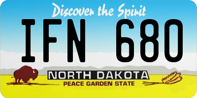 ND license plate IFN680