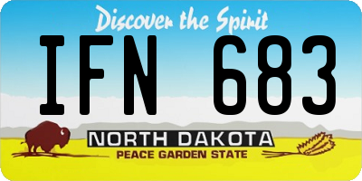 ND license plate IFN683