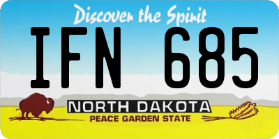 ND license plate IFN685