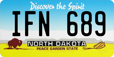 ND license plate IFN689