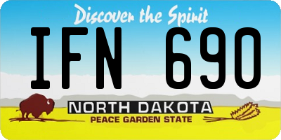ND license plate IFN690