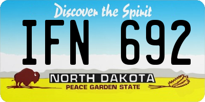 ND license plate IFN692