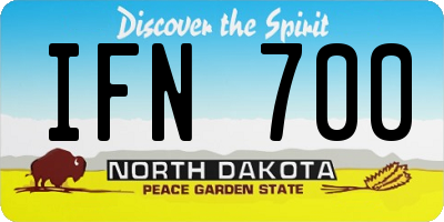 ND license plate IFN700