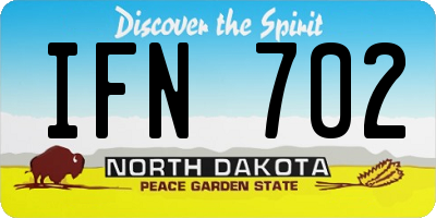 ND license plate IFN702
