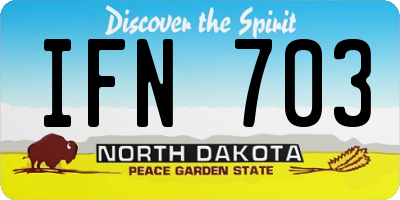 ND license plate IFN703