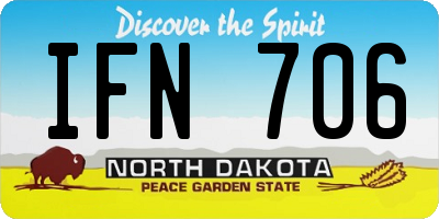 ND license plate IFN706