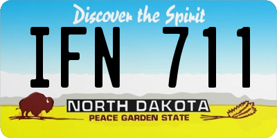 ND license plate IFN711