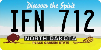 ND license plate IFN712