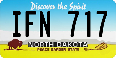 ND license plate IFN717