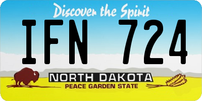 ND license plate IFN724