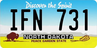ND license plate IFN731
