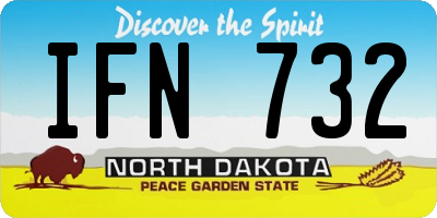ND license plate IFN732