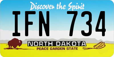 ND license plate IFN734