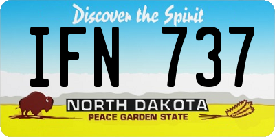 ND license plate IFN737