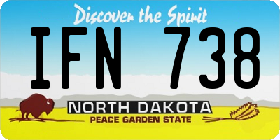ND license plate IFN738