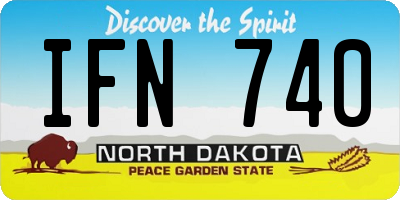 ND license plate IFN740