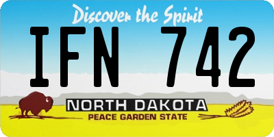 ND license plate IFN742