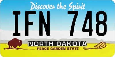 ND license plate IFN748
