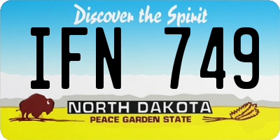 ND license plate IFN749