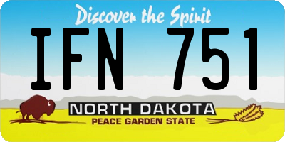 ND license plate IFN751
