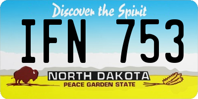 ND license plate IFN753