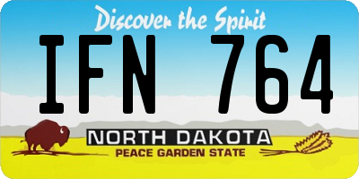 ND license plate IFN764