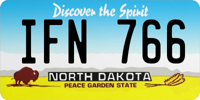 ND license plate IFN766