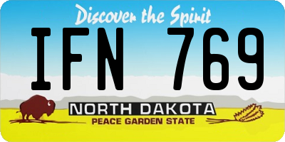 ND license plate IFN769
